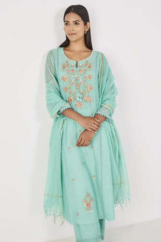 Suditi Kurta Set - Sea Green, Sage Green, image 4